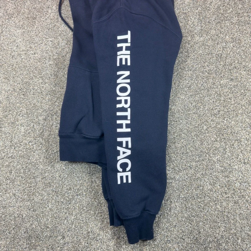 The North Face Mens Navy Blue Bear Graphic Logo Sleeve Pullover Hoodie Large